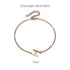 Bold Alphabet Letter Initial Charm Bracelet in Rose Gold Tone